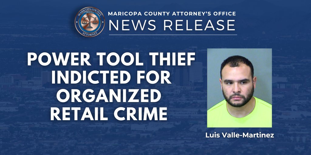 marcoattorney's tweet photo. Luis Adrian Valle-Martinez* has been indicted for stealing more than $6,000 worth of power tools and hardware from local home improvement stores. 

Read more about this case here: https://t.co/auFeO9gtKY

*A criminal charge is merely an accusation, and the defendant is presumed innocent until and unless proven guilty.