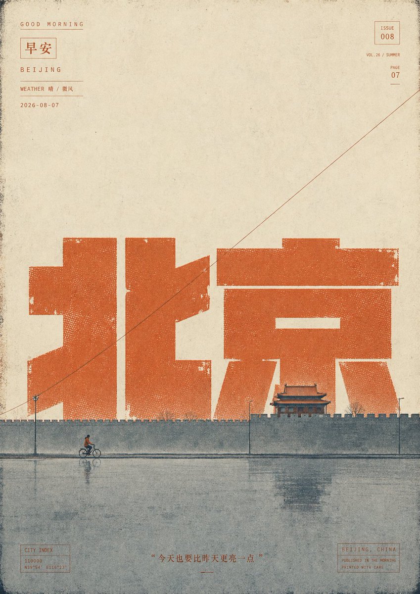 Vintage Kunming Morning Poster