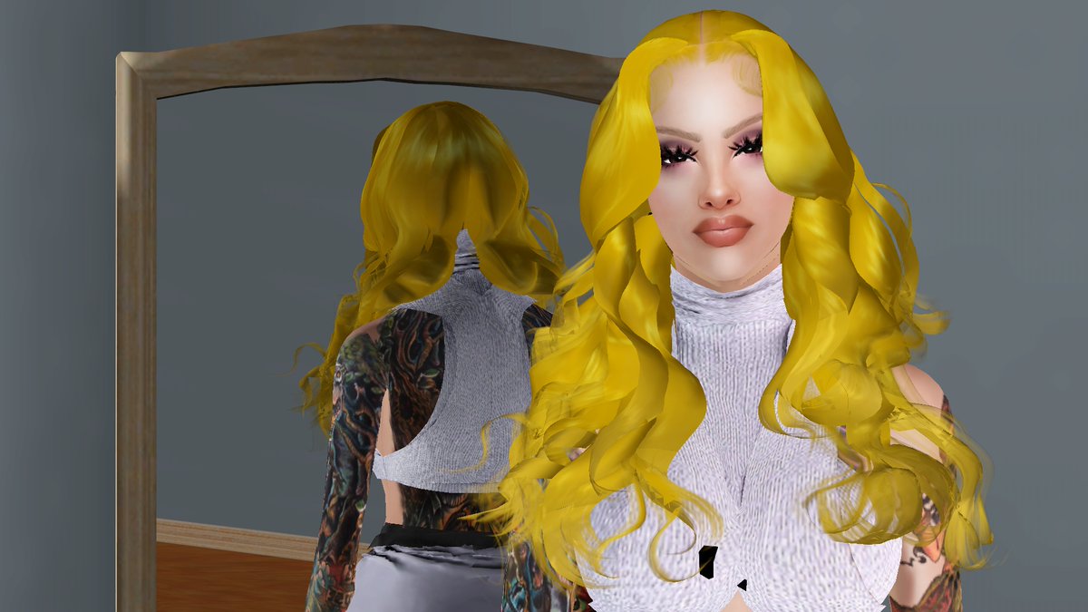 TheLegaacyENT's tweet photo. meet a bad bitch. she dont got a name yet. she a mixed bitch tho cause all my sims finna say nigga. idk im black in rl so like if i slip up playing a yt girl iono want the racist rp, so she mixed, just lightskin like scotty type teas. https://t.co/w5sMvH8SpH