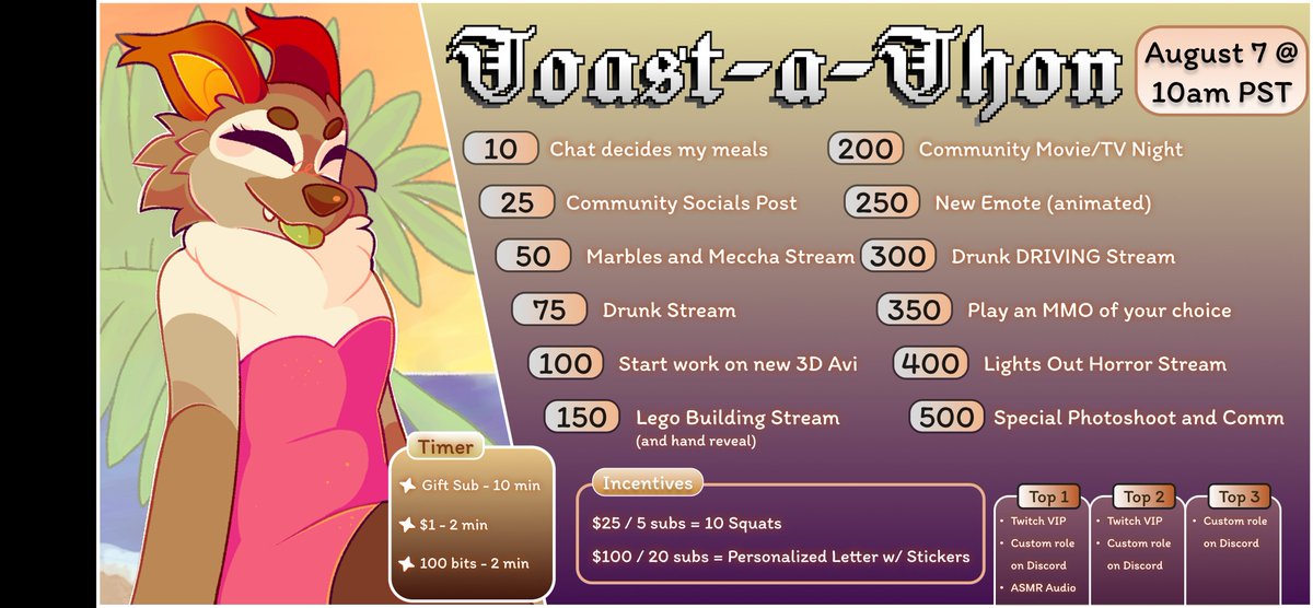 ToastyMano's tweet photo. Doing my first subathon or my Toast-a-Thon over at https://t.co/orYftjfWPK! Come hang out and show support if you can! https://t.co/pNbSv3Lz8Y
