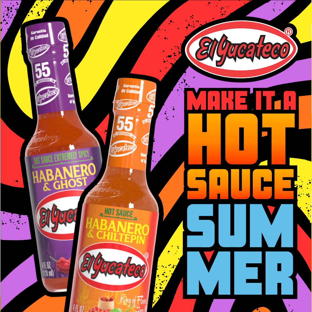 ElYucateco's tweet photo. Have you had your dose of flavor and heat yet this summer? Make it a #HotSauceSummer with El Yucateco® Hot Sauce!

#ElYucateco #HotSauce #KingOfFlavor https://t.co/LtTWoDstQl