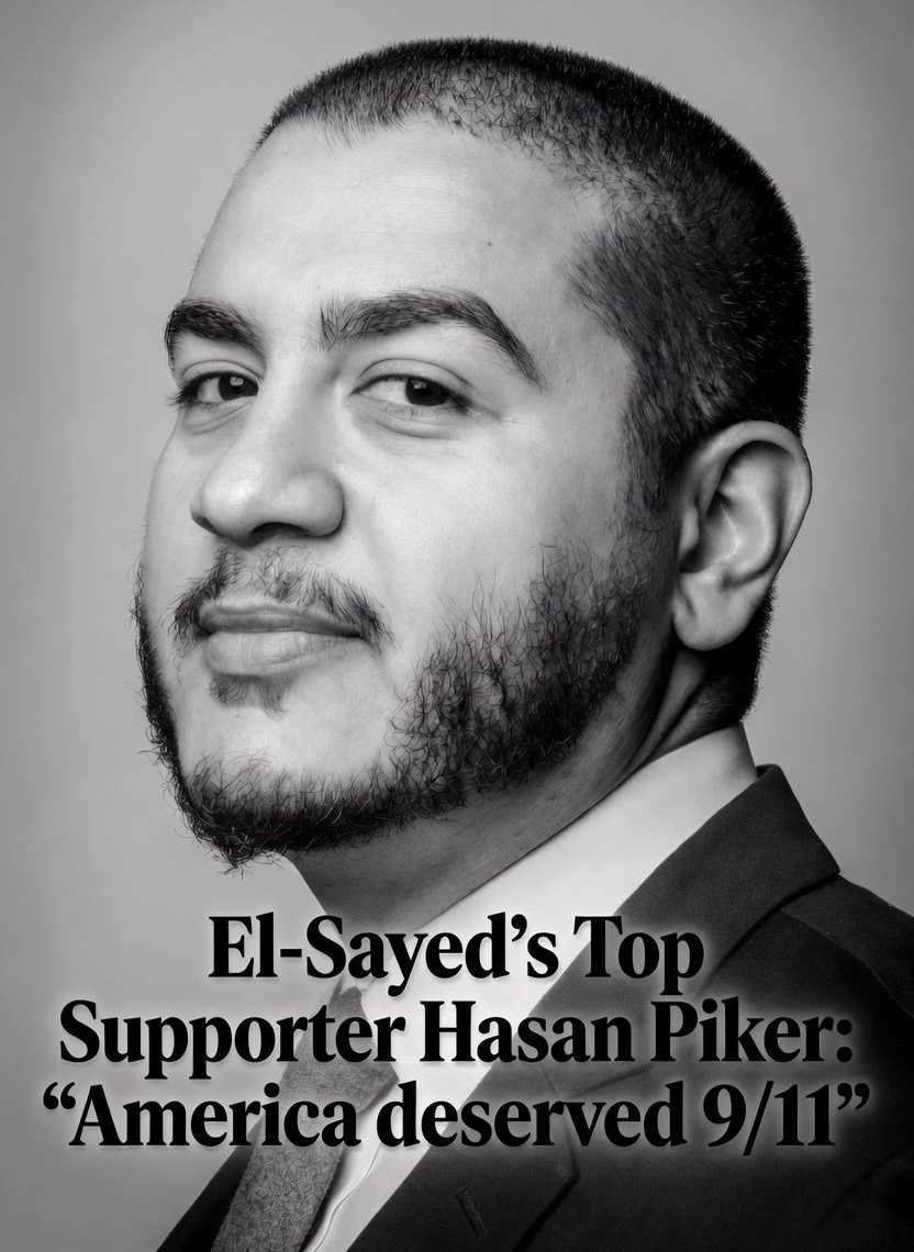 RudyGiuliani's tweet photo. Is it true that Abdulrahman Mohamed El-Sayed has yet to denounce this statement from his top surrogate Hasan Piker?

PIKER: "America deserved 9/11"

El-Sayed is the Democrat Party nominee for U.S. Senate in Michigan. https://t.co/LgeRK00DFI
