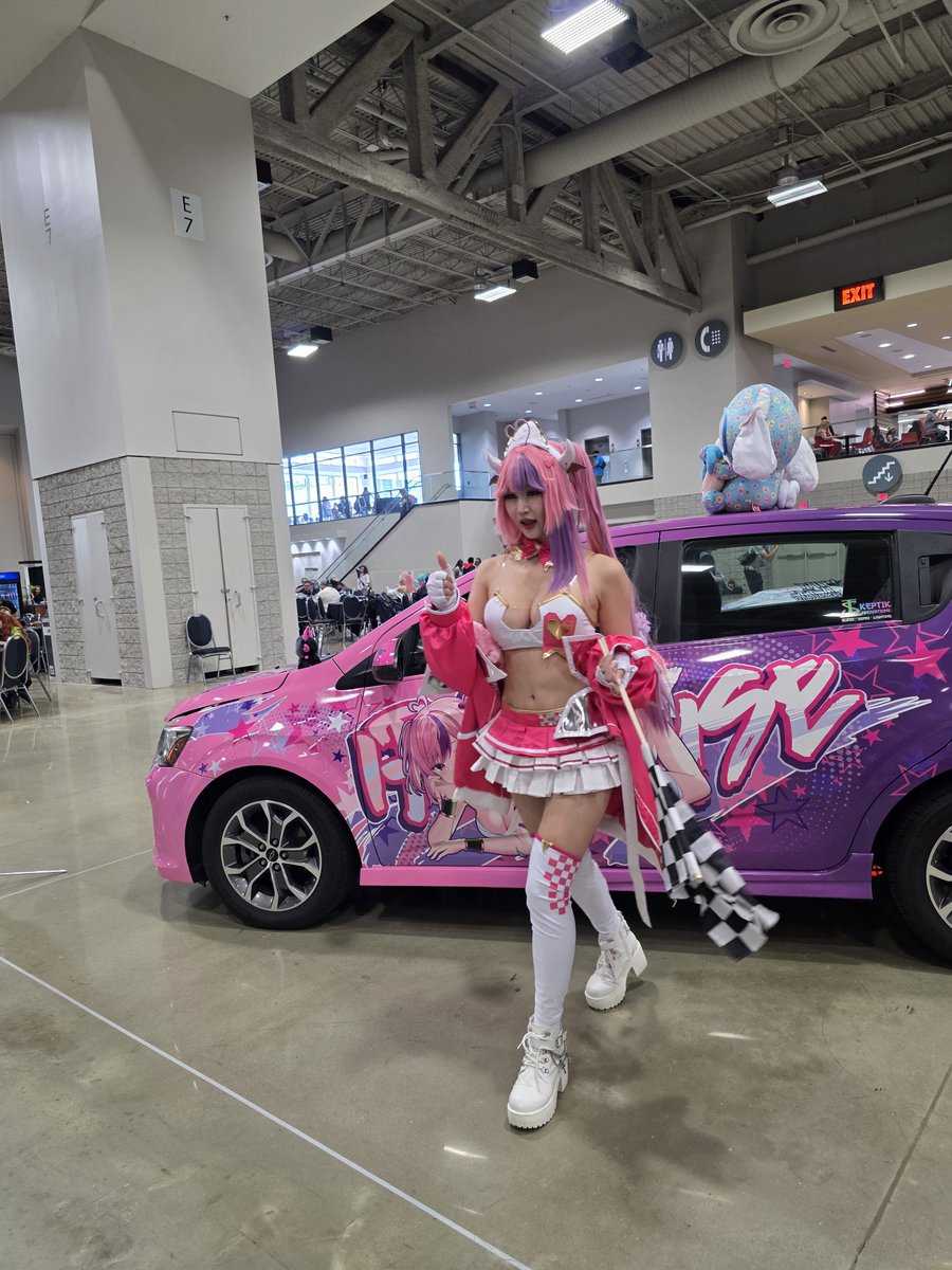nathanweaver92's tweet photo. Getting to meet Mousey cosplayers and take pictures of them with my car is the highlight of my weekend.  @Otakon @jennybellycos Thank you to everyone else for cosplaying and taking pictures. [I couldnt find the other lovely cosplayers] #Otakon2026 #Itasha #ENVtuber https://t.co/XjMM5yTA2y