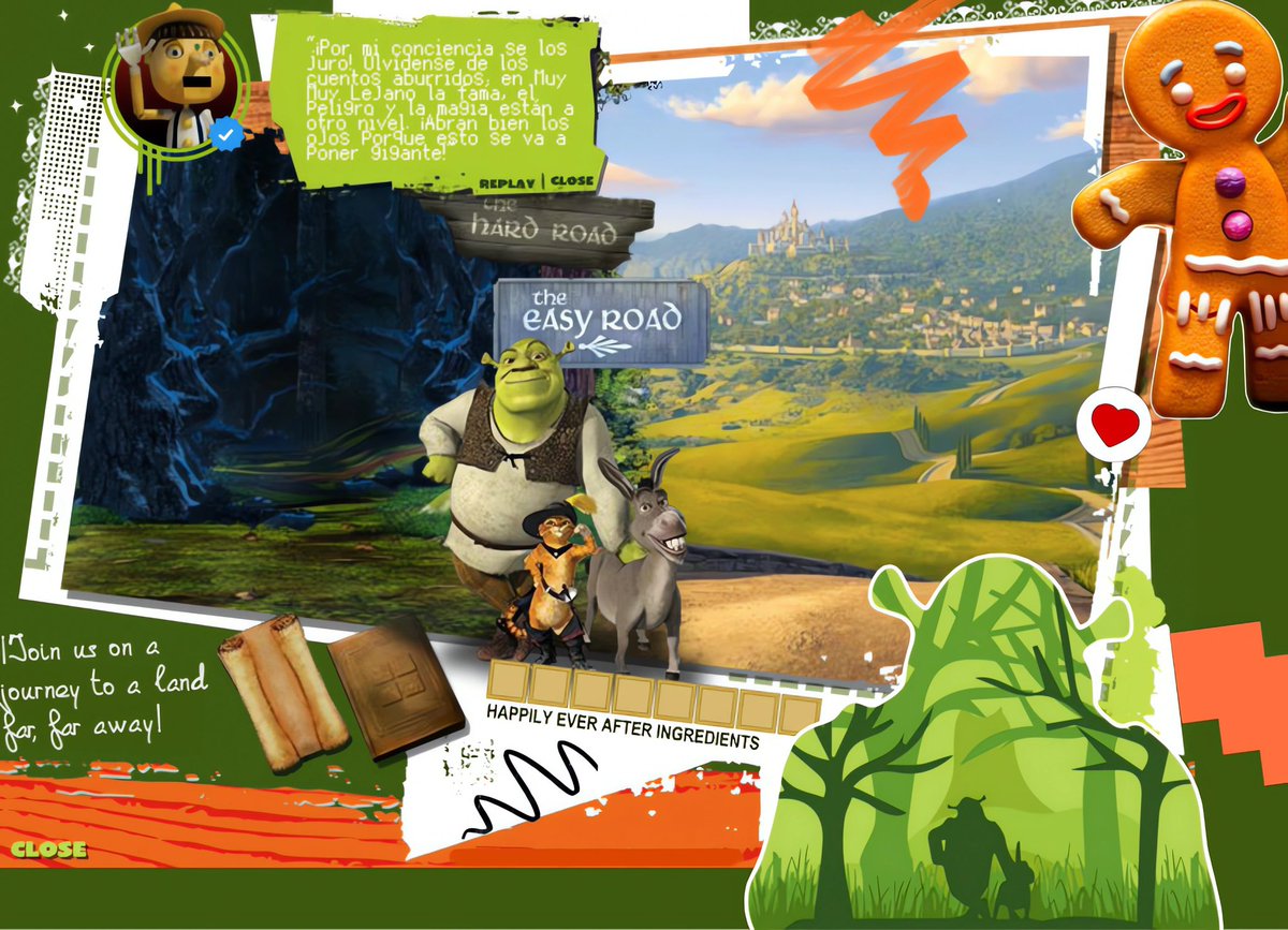 ShrekMovieOnRP's tweet photo. FārAwąy.Cöming-Soon ❜ 【Promotion 】: 📽️  ̧ ∎  Que suenen las trompetas de Muy Muy Lejano porque la secuela ya está recién saliendo de la olla. Luces encendidas, la dupla creativa en posición y el proyecto recién saliendo del horno. https://t.co/oYAja7gFvE