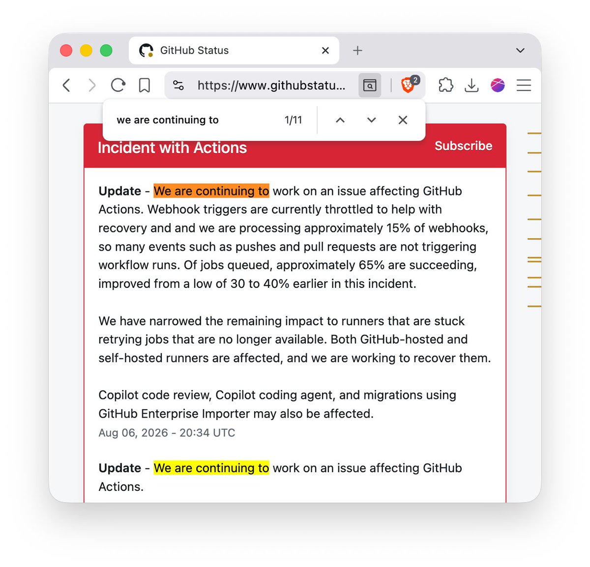 kentcdodds's tweet photo. Really rough day for folks at @github :( https://t.co/H6MM5iM2cv