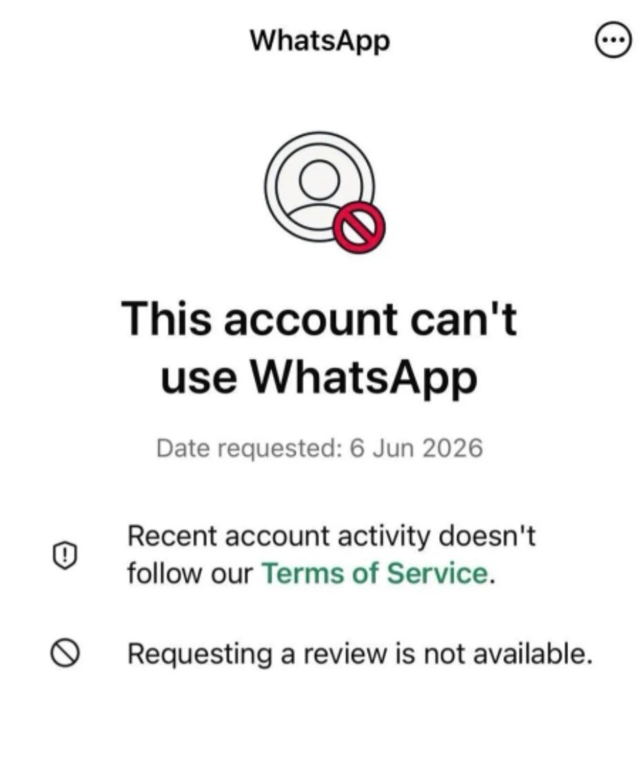 Osinthusiast's tweet photo. WhatsApp isn't just an app in many countries, it is the comms infrastructure people's lives run on. Unappealablr, device-level bans are exposing how fragile that dependency is. Expect a real, slow drift away from Meta and #OSINT have to catch up with new generational behaviours!! https://t.co/xMPsl4JnLH