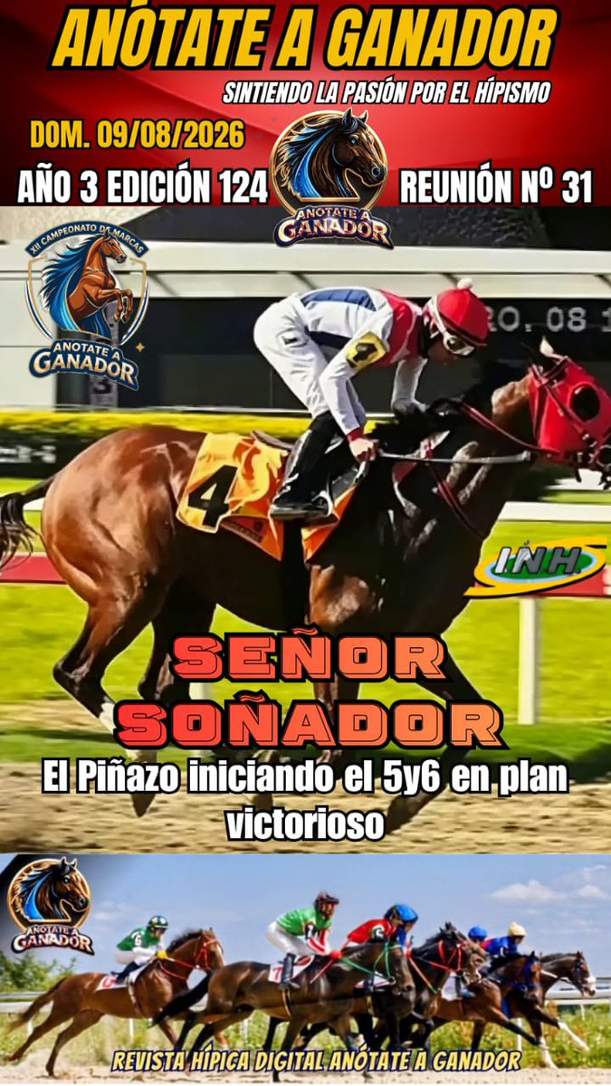 anotateaag's tweet photo. Revista Hípica Digital Anótate a Ganador Reunión 31 para el Hipódromo la Rinconada https://t.co/o6iKwPSt82 https://t.co/fpMvaMwAoe