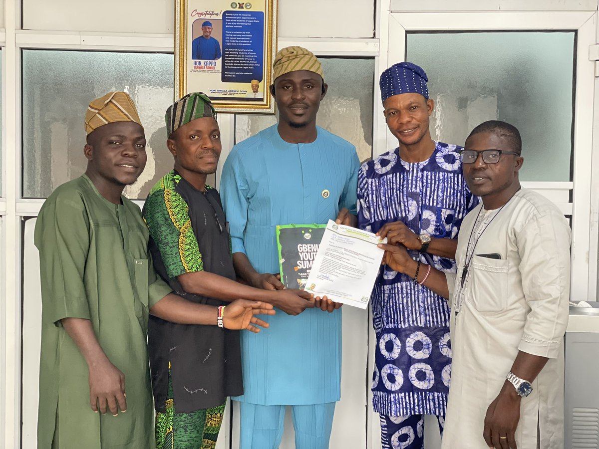 kappozino's tweet photo. Today, I had the pleasure of receiving my own people from Badagry—the Committee Members of the Gbenu Youth Movement, led by my brother, Mr. David Sunday—at my office.

It was a rewarding engagement as we held meaningful discussions on issues of grassroots development and youth-driven progress in Badagry. I am encouraged by their passion and commitment to building a stronger and more prosperous community.

I was also honoured to receive their invitation to the upcoming Gbenu Youth Summit 2026, themed “Lead the Change: From Voice to Action.” I sincerely appreciate the thoughtful gesture and look forward to joining them for what promises to be an impactful and inspiring gathering.

Together, we will continue to champion purposeful leadership, active citizenship, and sustainable development for the benefit of our people.