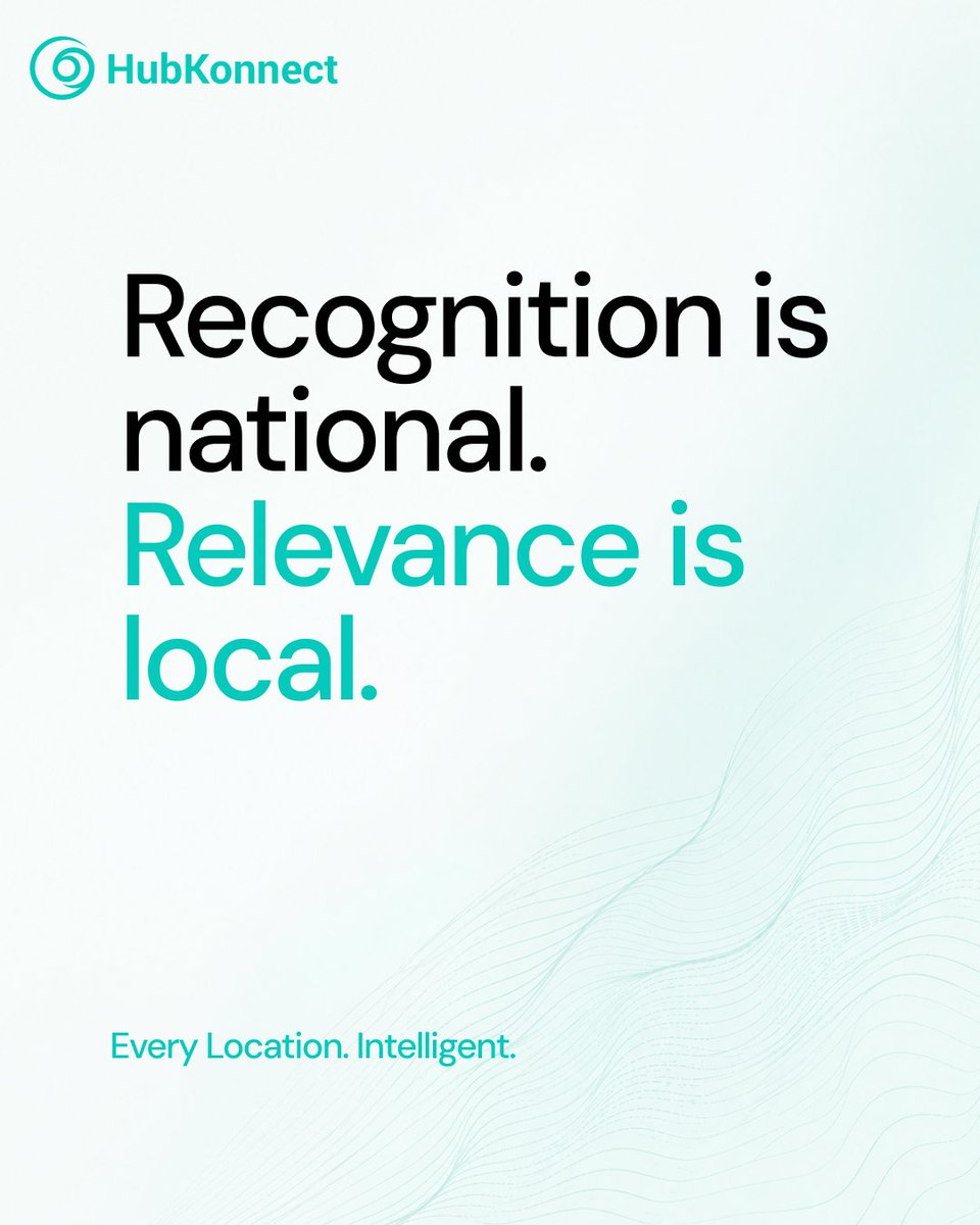 hubkonnect's tweet photo. Brand consistency creates recognition. Local intelligence creates relevance.

Hyperlocal Intelligence helps multi-location brands understand what each location needs, then directs strategy toward the strongest local opportunity.

Every Location. Intelligent. https://t.co/ySrzk0jM1J