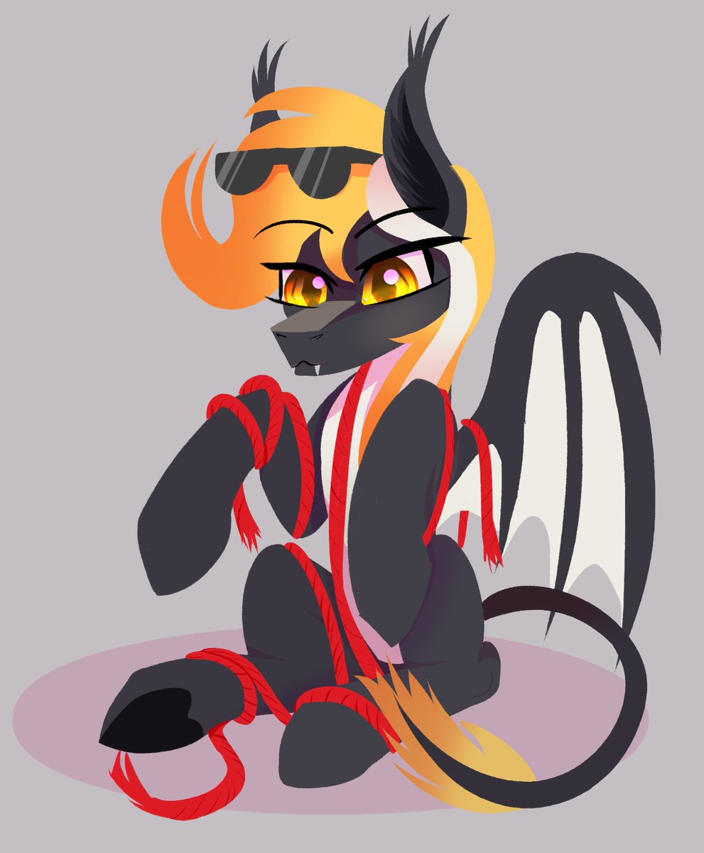 _RinVelvet_'s tweet photo. Got a little tangled...🪢

#mlp #oc #digitalart https://t.co/Z97BpgjCao
