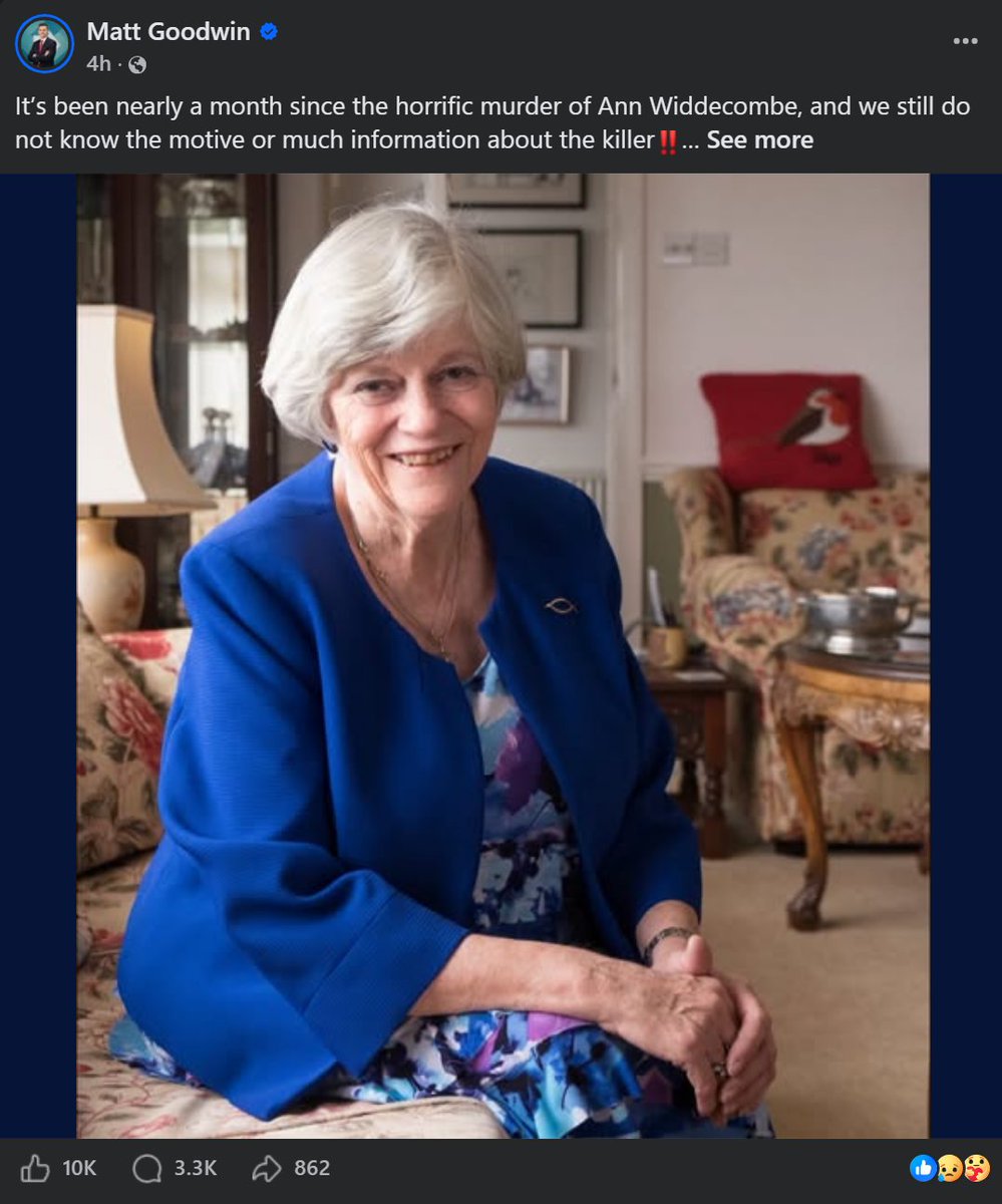MittensOff's tweet photo. Or...
It's been nearly a month since you and others exploited the horrific murder of Ann Widdecombe, and we all agree that we may not know the motive or much information about the killer. But all reasonable people know it's an ongoing court case, and that the police cannot comment on it, oh, and you're still a c*nt Matt GPT. Now fuck off you disgrace of a man. #ReformUK