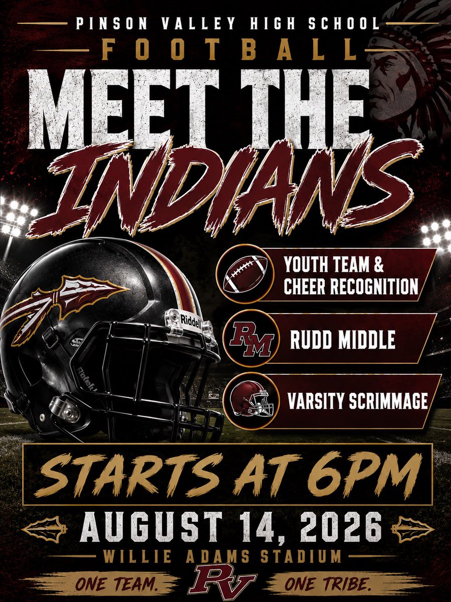 Pinson_Fball's tweet photo. Almost a week away from Meet The Indians ! https://t.co/B8GtHzoA6O
