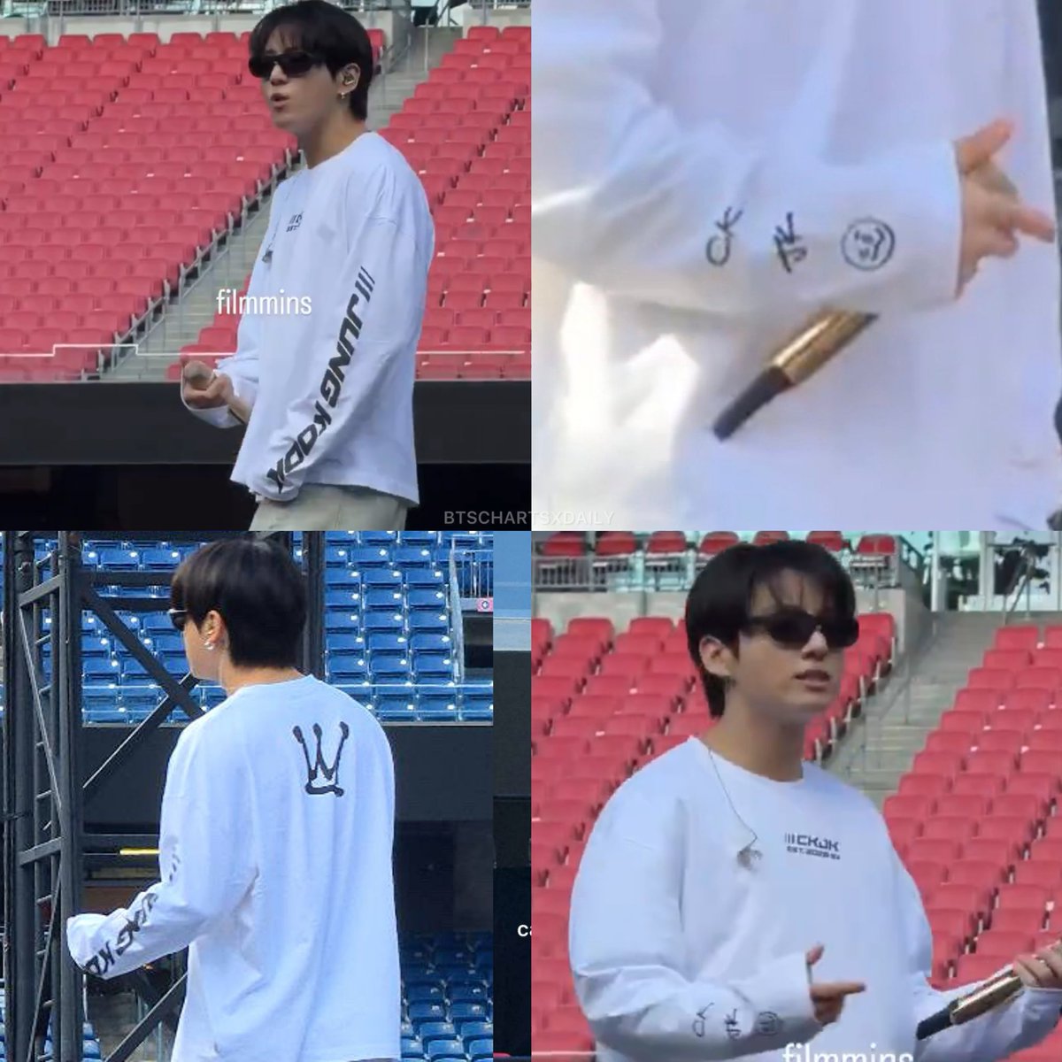 btschartsxdaily's tweet photo. [INFO] #JUNGKOOK is wearing a new JK x Calvin Klein Collection at the Soundcheck ! 🇺🇸 

#BTS_WORLDTOUR_ARIRANG
#BTS_WORLDTOUR_ARIRANG_FOXBOROUGH https://t.co/VZckEp26Ua
