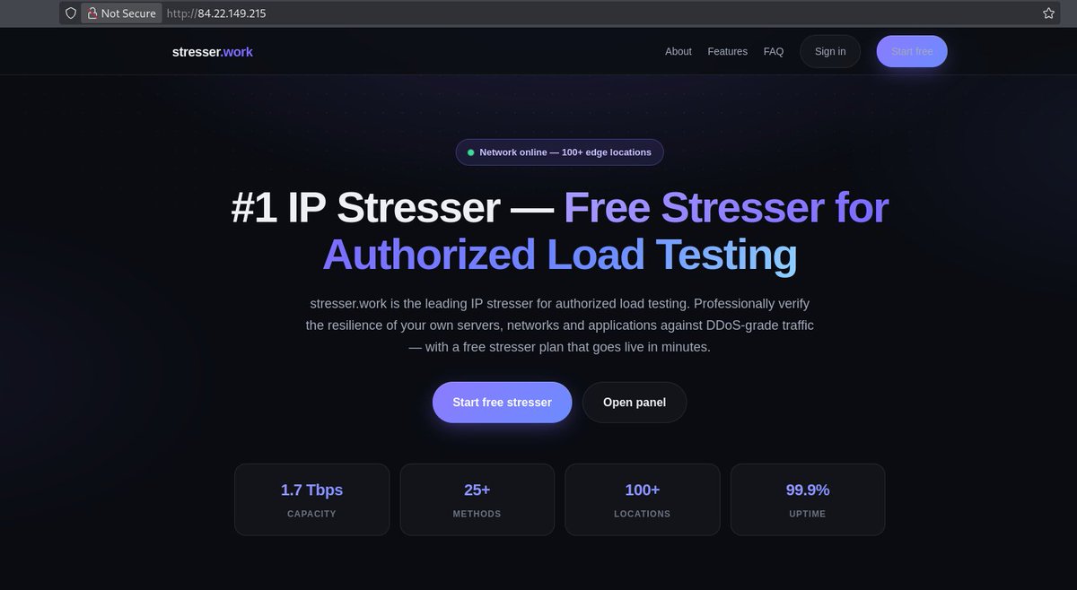 BlinkzSec's tweet photo. @Fact_Finder03
#stresser
hxxp://84.22.149/.215/ https://t.co/sYmmgfdWFu