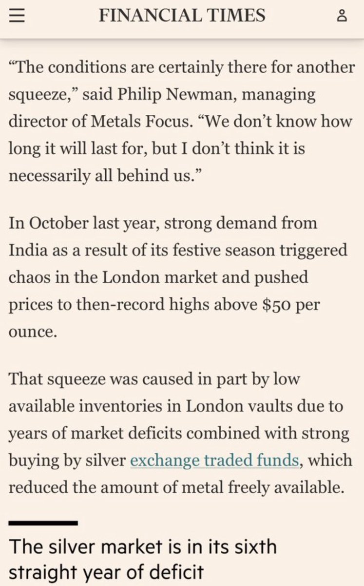 jameshenrypr's tweet photo. —#SilverSqueeze —
Many conditions are present for far more Silver price discovery higher: https://t.co/79DPQsMSQk