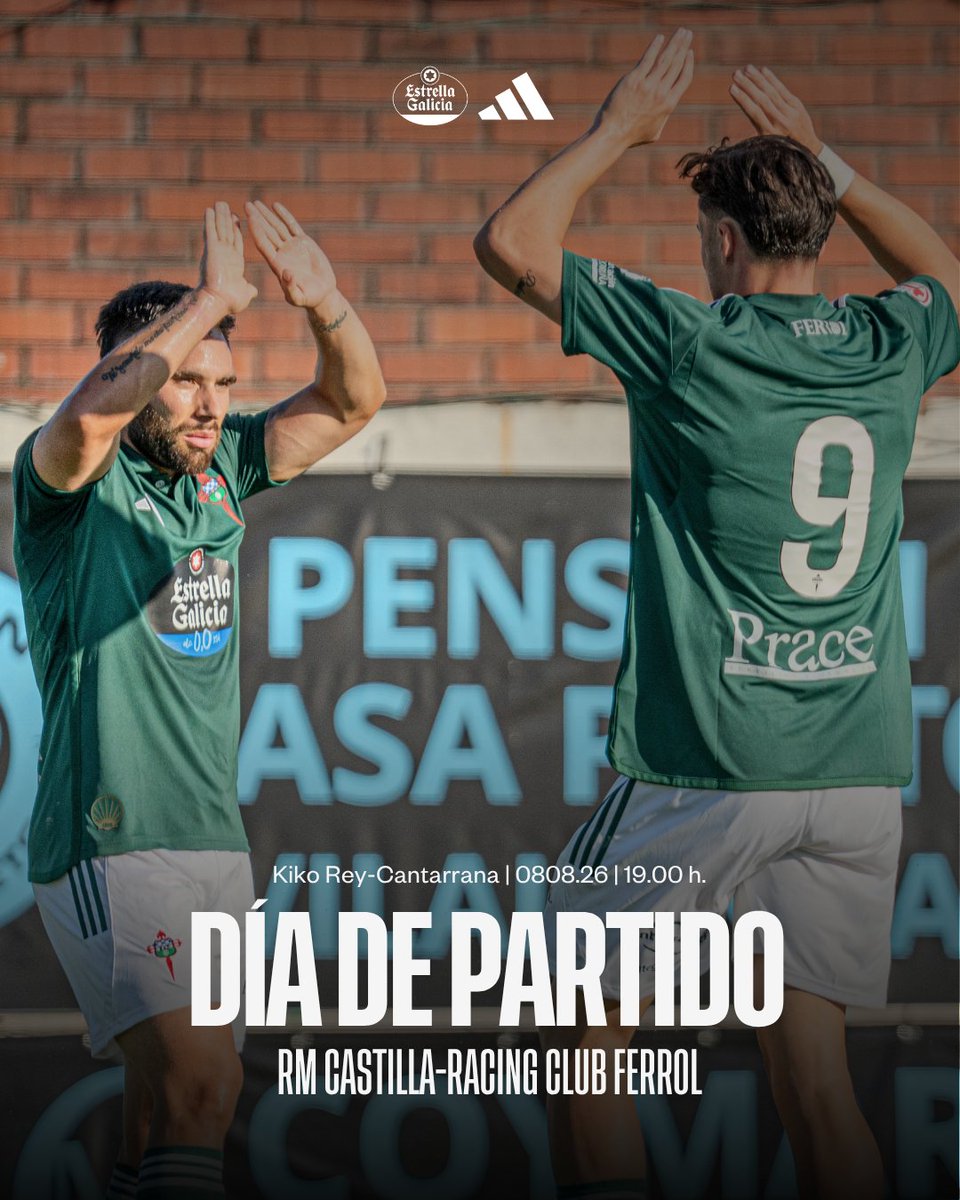 racingferrolsad's tweet photo. Seguimos sumando minutos.

Hoxe, nova proba de pretempada fronte ao RM Castela.

💚 Temos unha cita en Viveiro!

#SoñarEnGrande https://t.co/mrv1HM9B5r