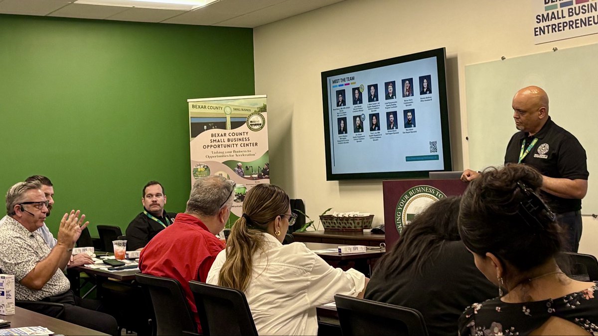 smwbe's tweet photo. We had a great turnout for the Better Business Bureau (BBB) Lunch and Learn hosted at the Small Business Opportunity Center (SBOC)! 🤝📊
 
#BexarCounty #SBED #SBOC #SLOVBE https://t.co/9SGujwGqI7