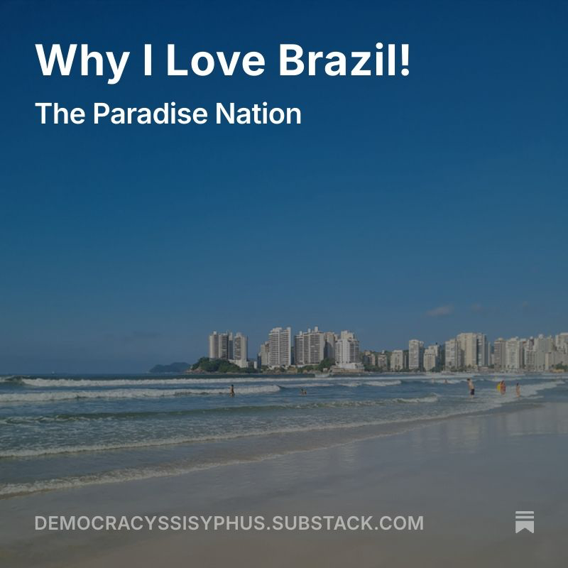 JonMadison26's tweet photo. "Because when you experience one day in Brazil, you realize it’s so much better than anywhere else you could be at that moment. I love Brazil to an extent many people have told me is neither normal nor healthy, but I don’t care." https://t.co/8uJLk0f4Ba