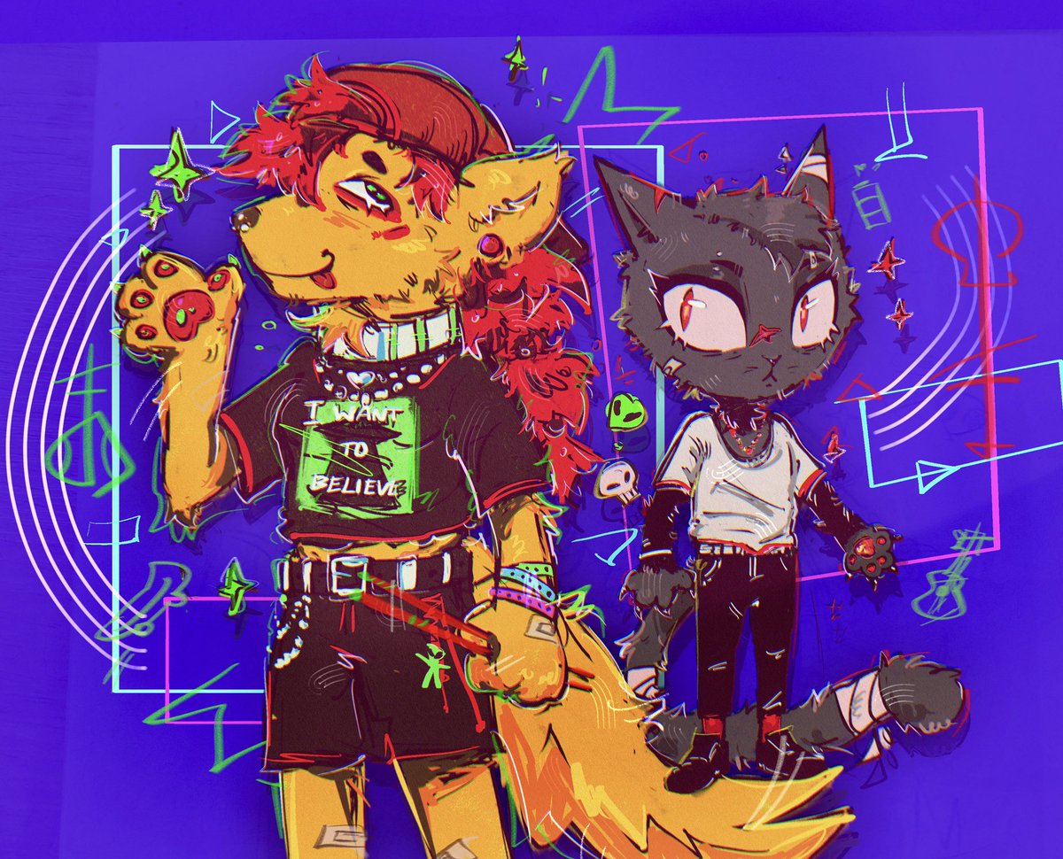 clancyiskitty's tweet photo. There are so many cool artists so got inspired to draw my versions of dog and cat Josh and Ty, new album is great too tho
.
.
#twentyonepilots #cliqueart https://t.co/FlFPcy7uEn