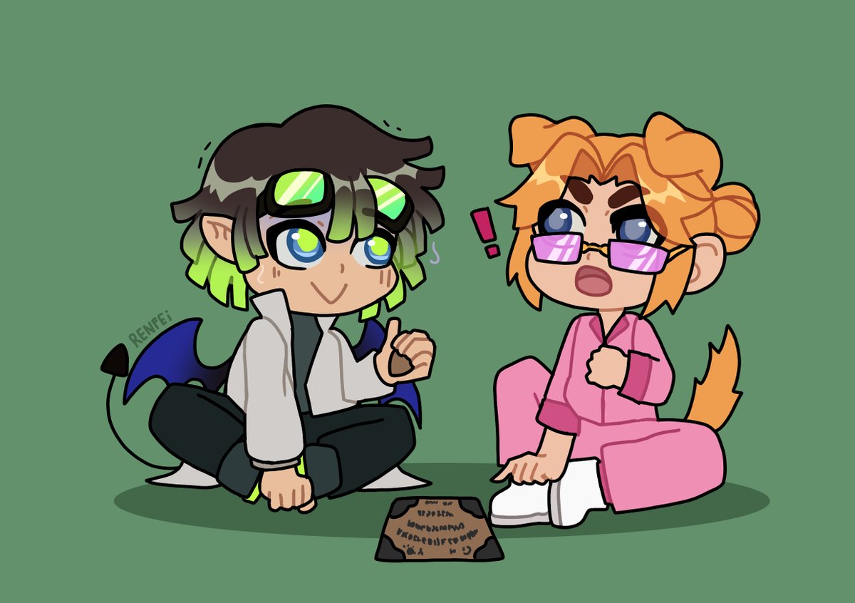 renfeiart's tweet photo. Day 22: Multi and Katie talking to ghosts

#katiebfanart #youngmultifanart #qsmp2 https://t.co/h0cewtIiGk