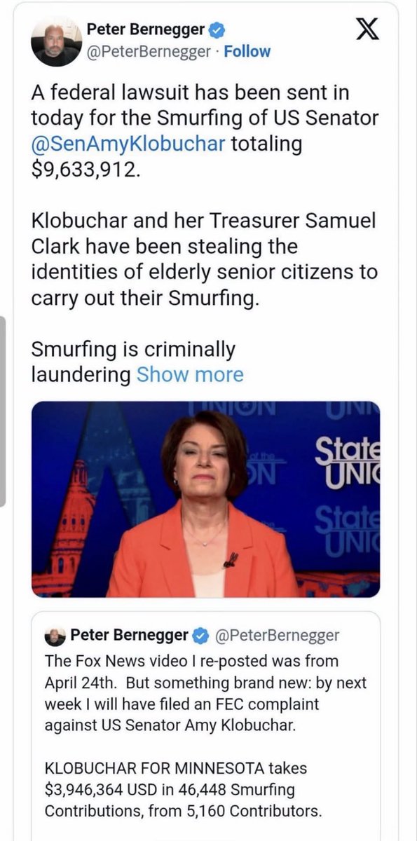 BubbyBlu29353's tweet photo. Farmers have left Amy Klobuchar in the dust according to the poll from Farmfest. She got a whopping 7% of the votes. 

Keep fighting back Minnesota! ✊ https://t.co/IJv1kSfdDb