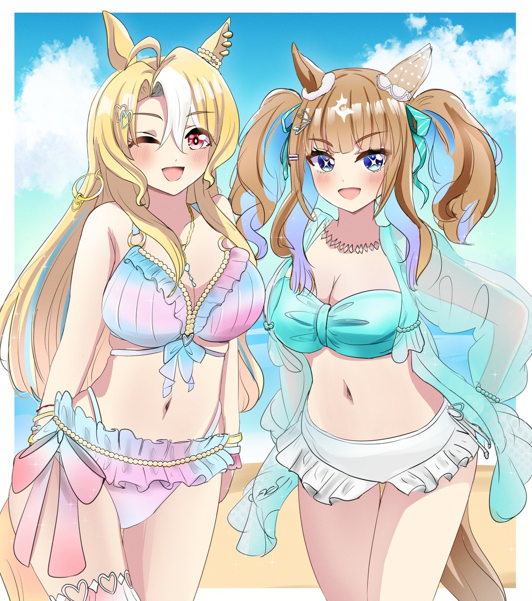 manziqR's tweet photo. 水着パンドラとアイ https://t.co/sAnRAX98eG