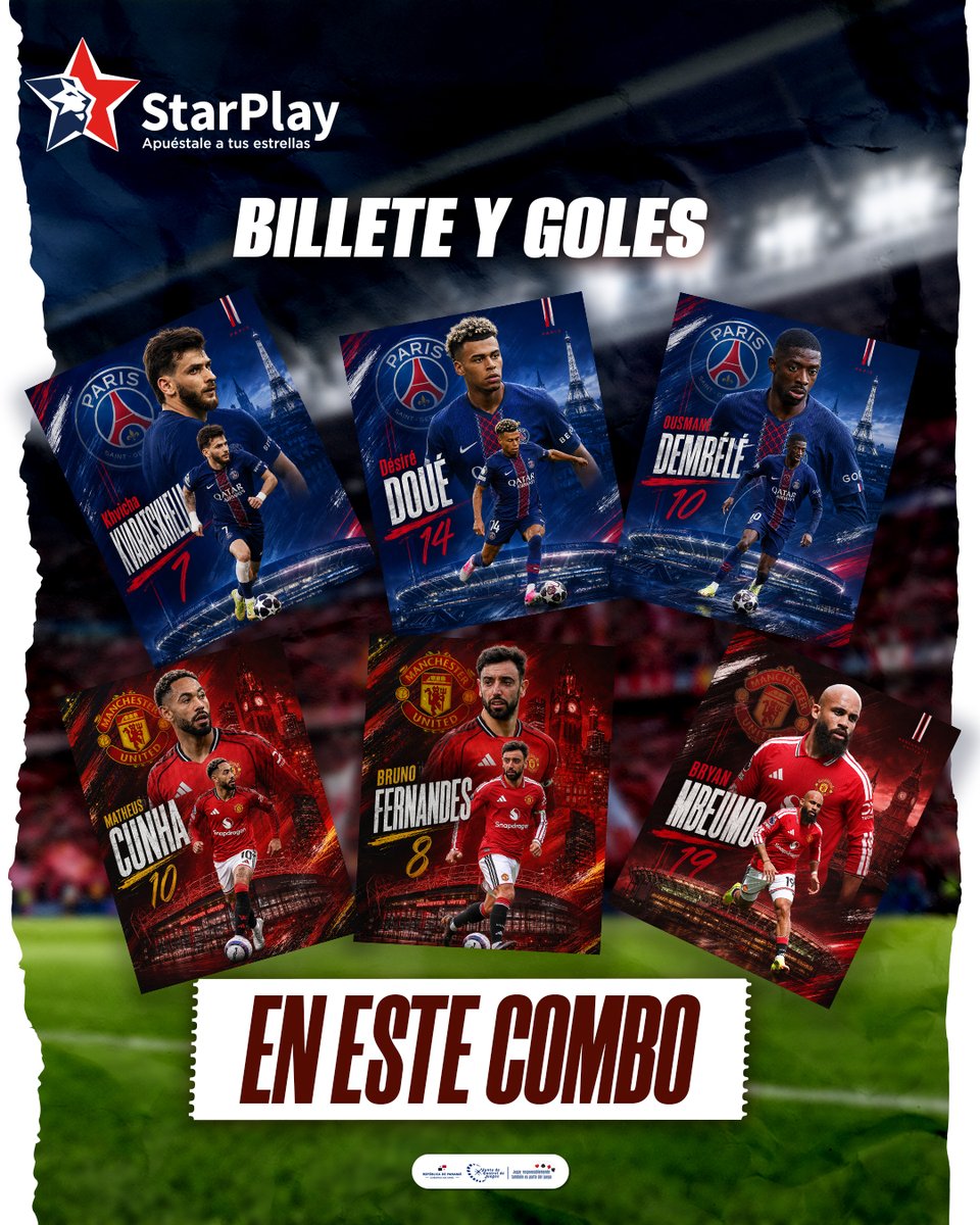 starplaypa's tweet photo. 🔥 ¡Activao'! Los gigantes de Europa ya calientan motores. Manchester United, PSG y Chelsea salen a medir fuerzas antes del arranque de la temporada. ⚽💥​
Es el momento de echar un palo, buscar ese chen chen y apostar por las estrellas que pueden marcar la diferencia. 💸⭐ https://t.co/PdLt7ehm3I