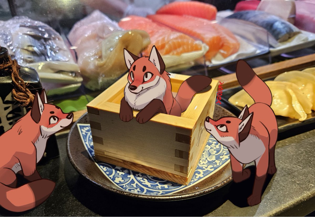 yk_soba's tweet photo. fox sake 🦊 :3 https://t.co/QnryBIdVbI