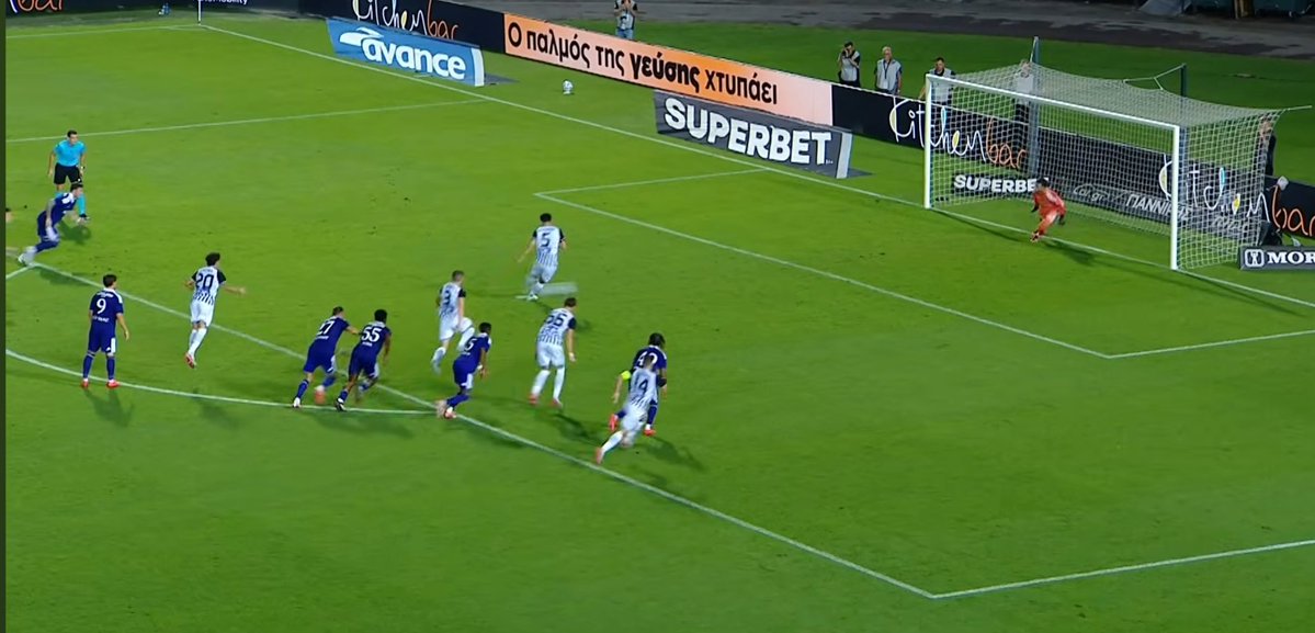 Gla_100etias's tweet photo. Fucking motherfuckers members of mafia @UEFA try to write your rules in Spanish or try to send once decent referees at @PAOK_FC ’s matches.
When both attacking & defending encroaching players challenge for the ball the penalty is retaken.
The rules are not toilet paper
#PAOKAND https://t.co/aSg0X4kH2R