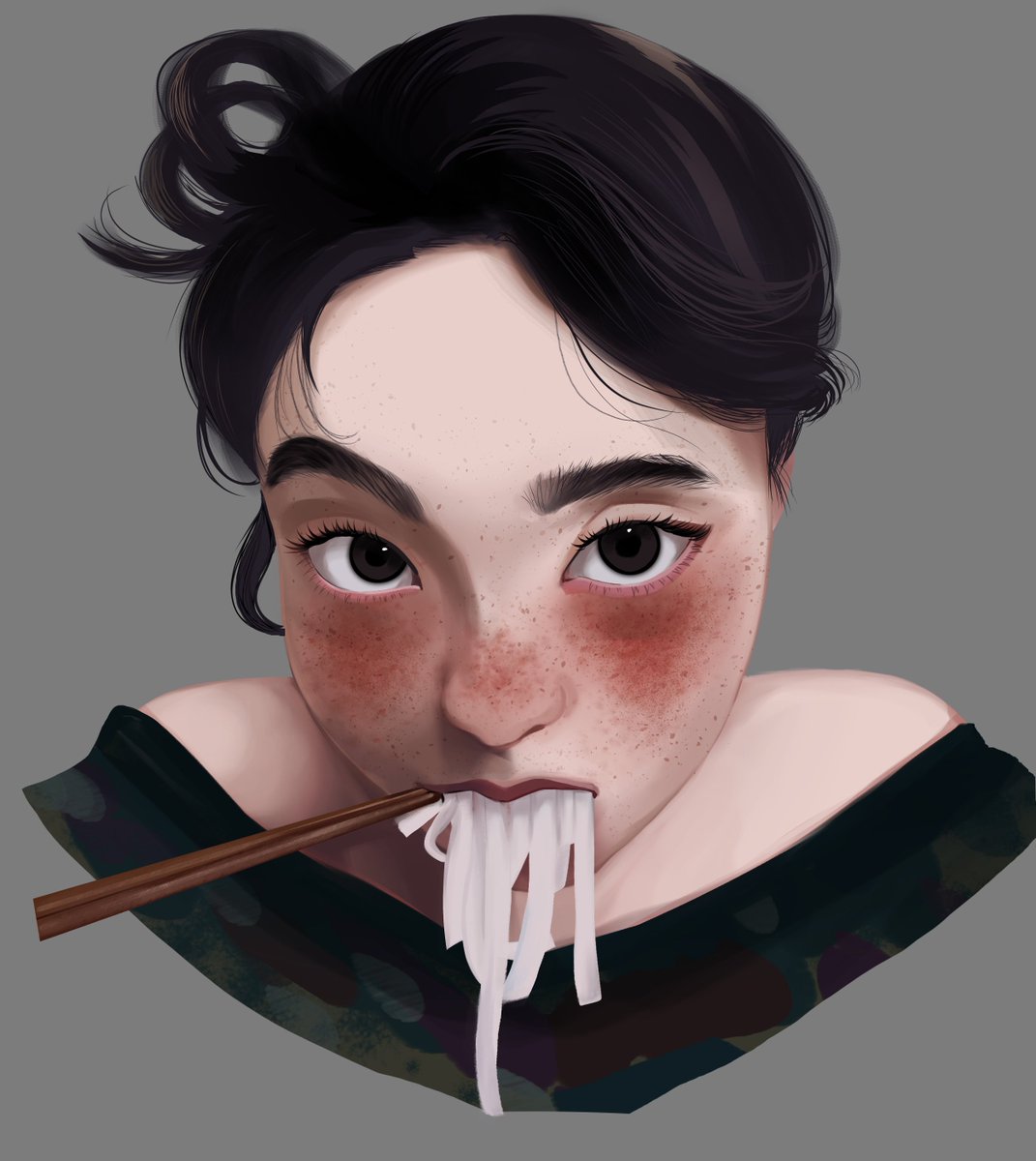 Ryuseig_art's tweet photo. Ya se antojan unos fideos 
#digitaldrawing https://t.co/waLAnEOYQI