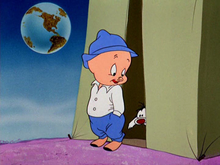 SophieTucker88's tweet photo. A Happy 71st Anniversary to the Porky Pig & Sylvester the Cat short, Jumpin' Jupiter! #Sylvester #PorkyPig #LooneyTunes #MerrieMelodies #WarnerBros https://t.co/FQ2ySZKi9X https://t.co/WODN0p45Tf