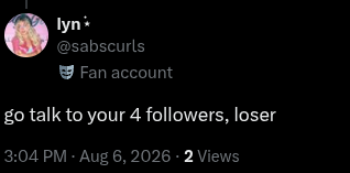 SnipeStripe's tweet photo. @sabscurls   sybau. like your just mad I insulted Sabrina Carpeter. WHO IS A LITERAL PEDO. than you mock me with "go talk to your 4 followers,loser" like I don't really do Twitch (X) so idgaf. also blocking me to not respond, what a pussy ass move🤣🤣 https://t.co/1WBREPOfu6