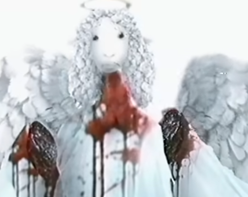 IVYLICKER82's tweet photo. Thinking a lot about the fact Sha's dressed with an angel halo in this one little ROTPR VHS compared to Rosemary's Wonderland design. https://t.co/ts3KM4sZxS