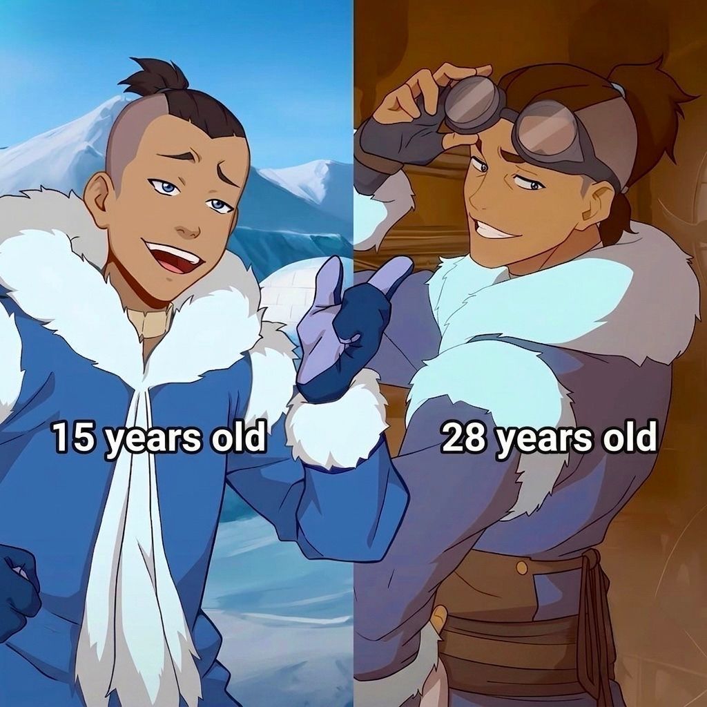 AnimeePost's tweet photo. Sokka’s evolution https://t.co/2hbrxewSSO