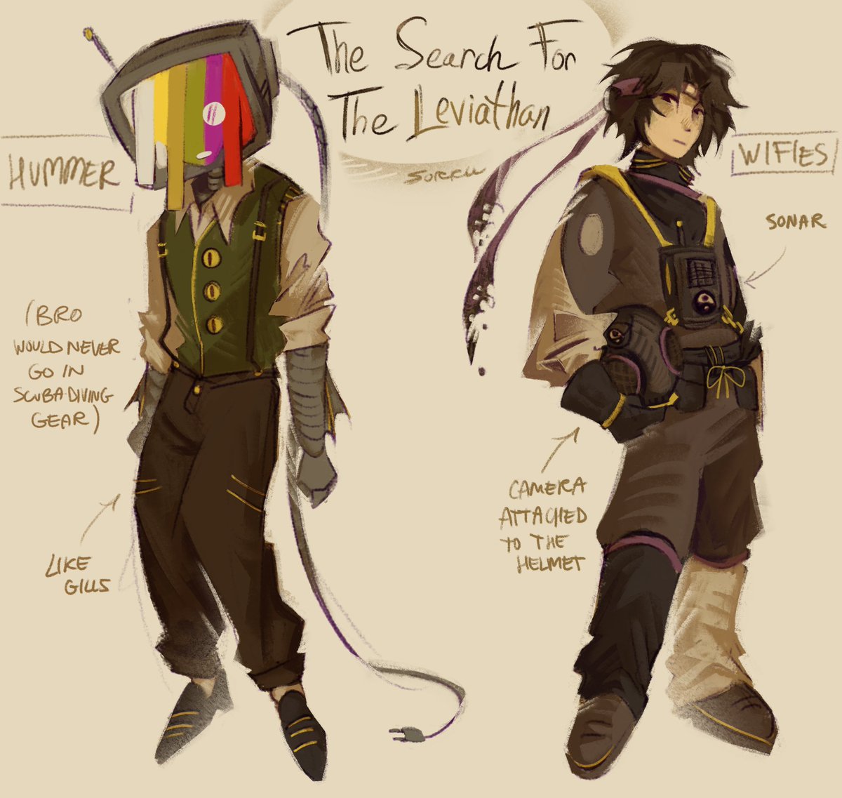 sorru0m's tweet photo. Designs for the two ^_^
#thesearchfortheleviathan #tsftl #wifiesfanart https://t.co/hOLpG1Lx17