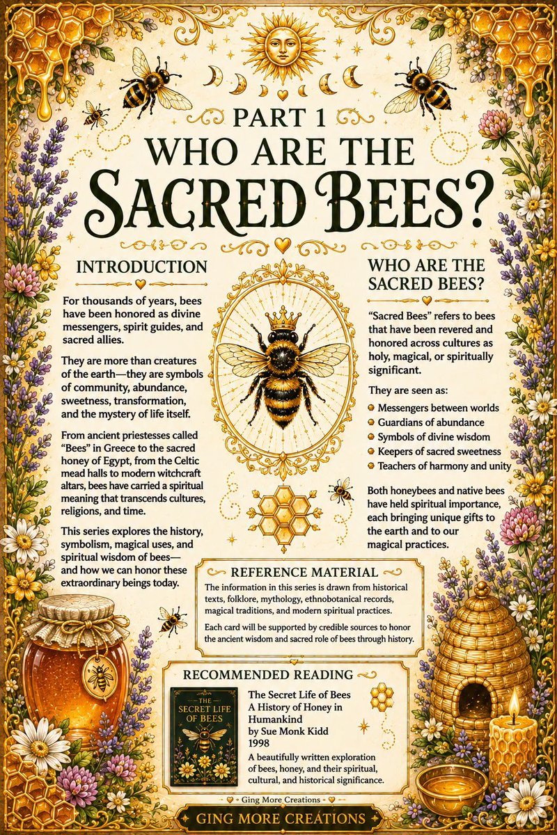 thewitchbrmclst's tweet photo. Sacred Bees https://t.co/Ux8H0EtRax