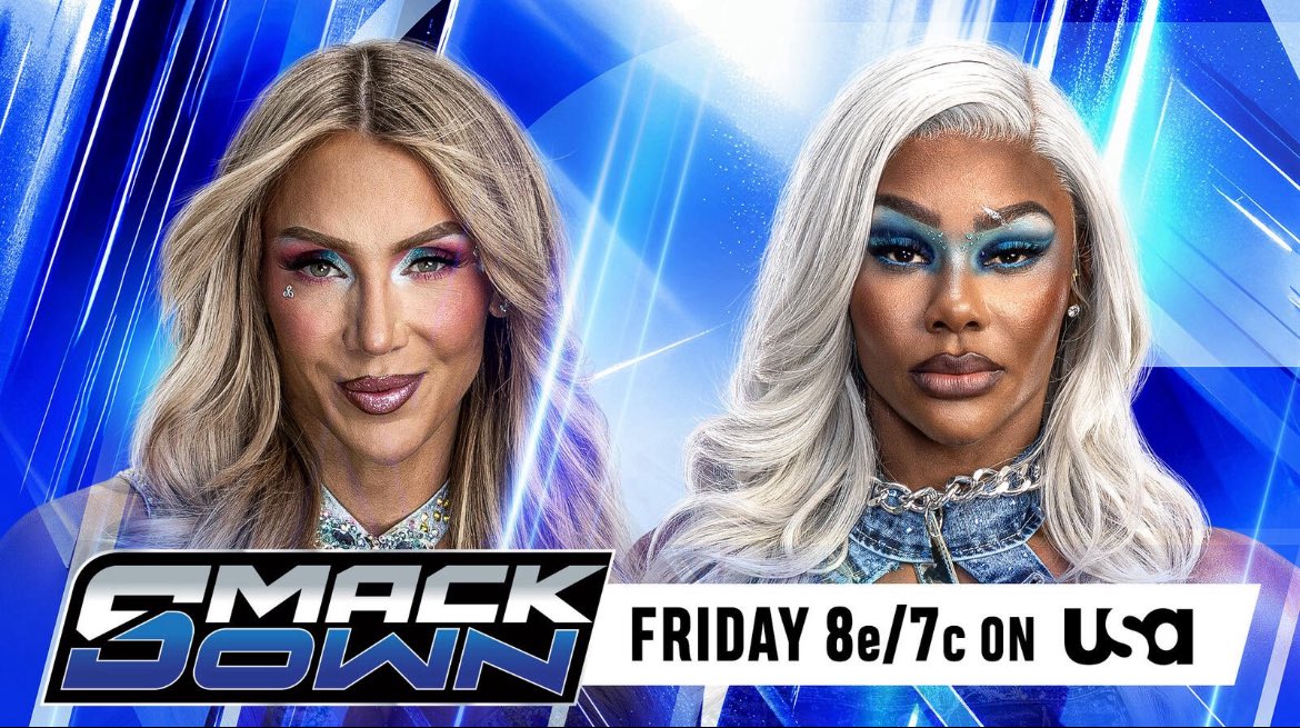 Steve1oftheMany's tweet photo. The OFFICIAL graphic for tomorrow night.

#TheStormvsTheQueen #SmackDown https://t.co/15WjwMPHr3