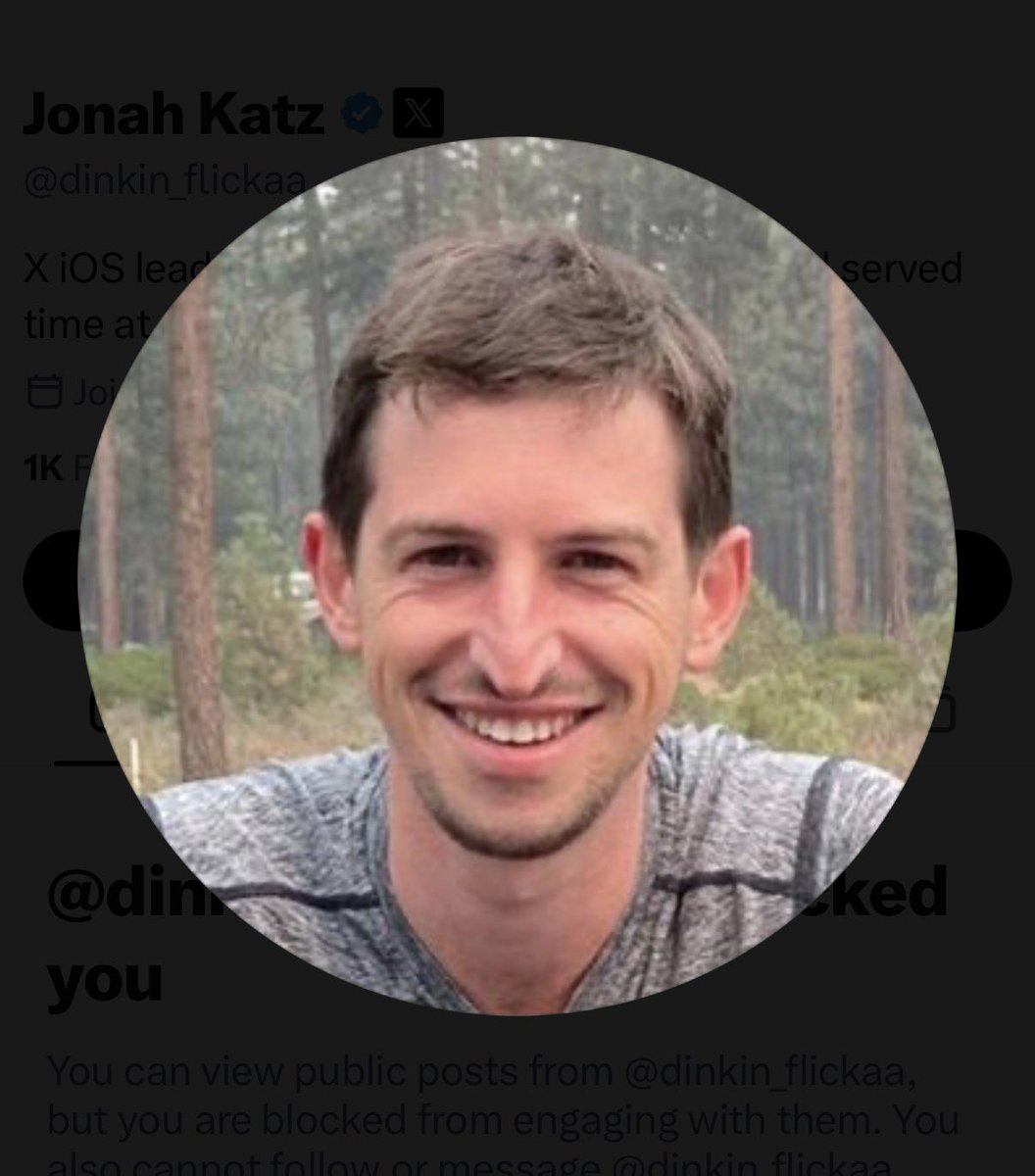 GarbageHuman24's tweet photo. The new Head of Product at X has blocked me despite us having never interacted with each other. 

There is something I notice about him however. https://t.co/sJ5jUMjSNO