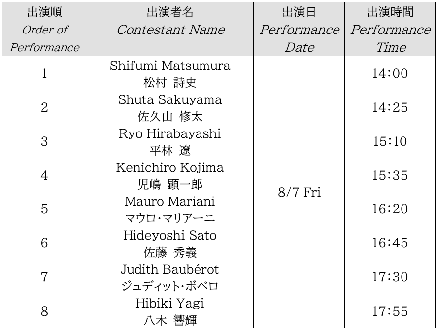 hiroshimafest's tweet photo. #第3回ひろしま国際指揮者コンクール 一次予選出演順発表🎼🕊
#ひろしま国際指揮者コンクール #ConductingCompetition #ひろしま国際平和文化祭 #ひろフェス #広島 #Hiroshima #平和 #Peace #指揮者 #Conductor #クラシック音楽 #ClassicalMusic https://t.co/uas8nwAxaL