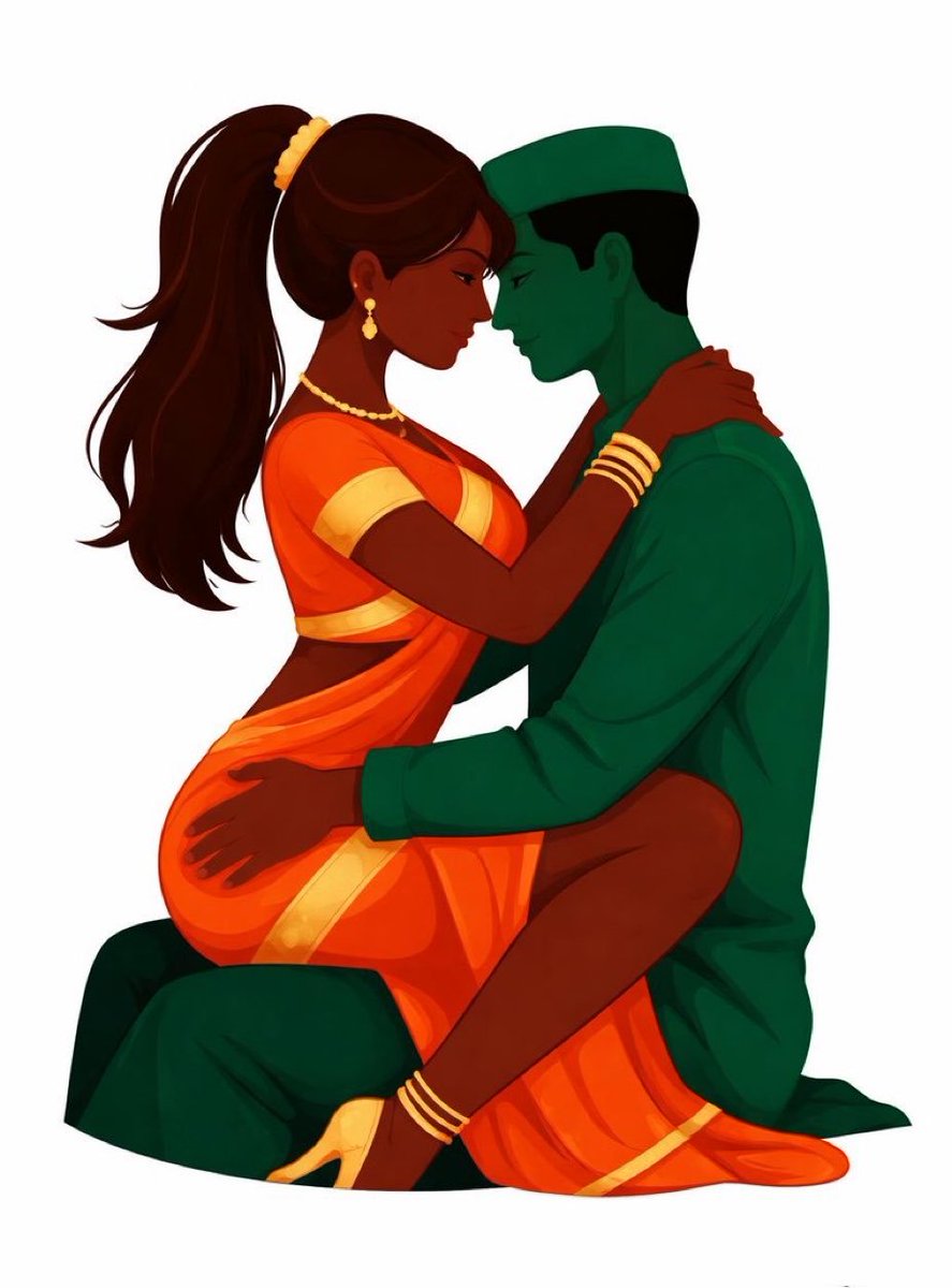 Riyah_haha's tweet photo. Today is the jumma 💚... A day that is reserved only for love between a H-girl🧡 and M-boy 💚 🤭

A day reserved for breeding our (🧡) with 💚🍌💧 🫣

A day to become H-slut 🧡 from a S∆nsk∆ri 🫸

Jumma mubarak guys...alots of love 💚 😘 https://t.co/H9yom5rUap