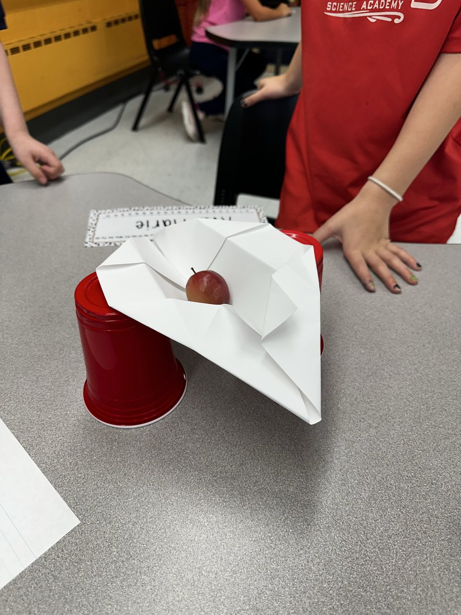 hive14bmsa's tweet photo. A great first day in second grade- working together on our apple bridge design challenge! 🍎 #ourbmsa https://t.co/YPveIOx92j