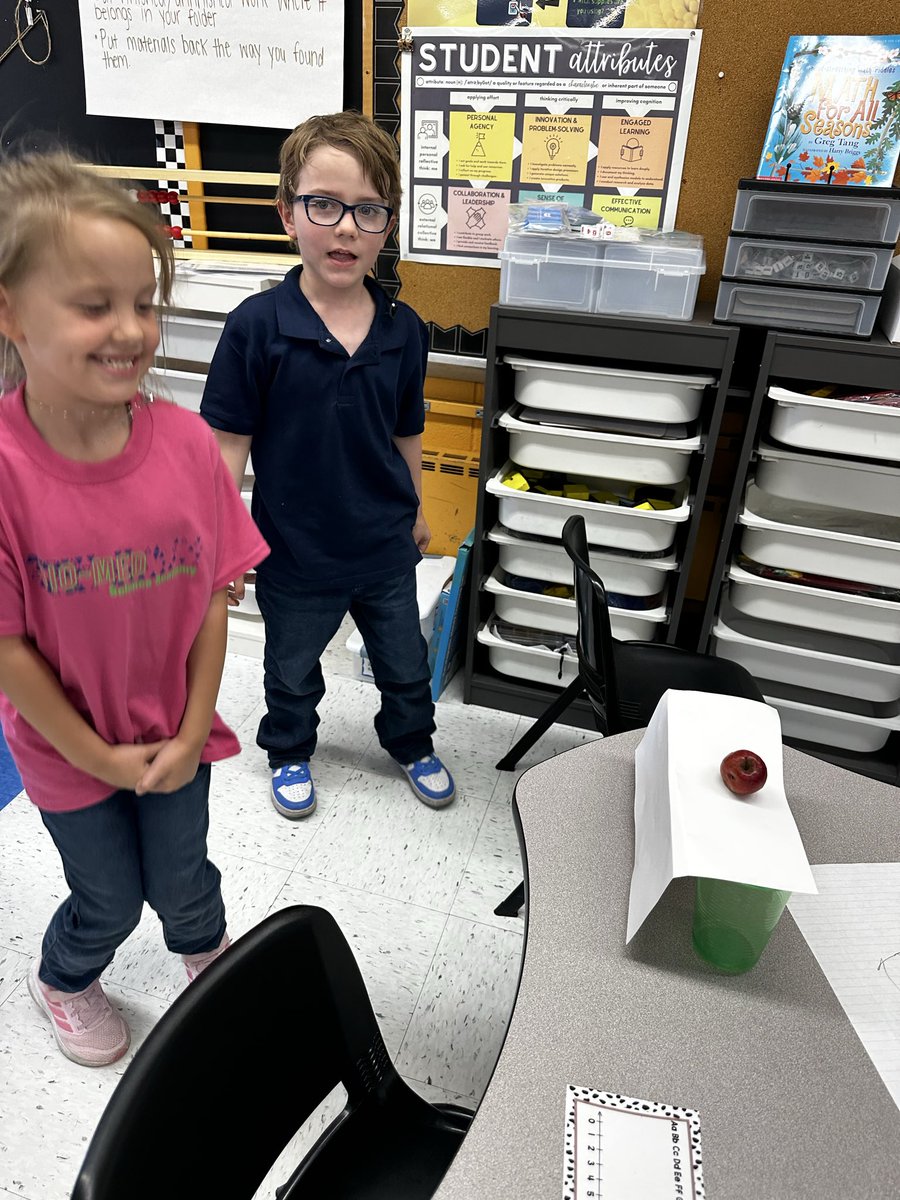 hive14bmsa's tweet photo. A great first day in second grade- working together on our apple bridge design challenge! 🍎 #ourbmsa https://t.co/YPveIOx92j