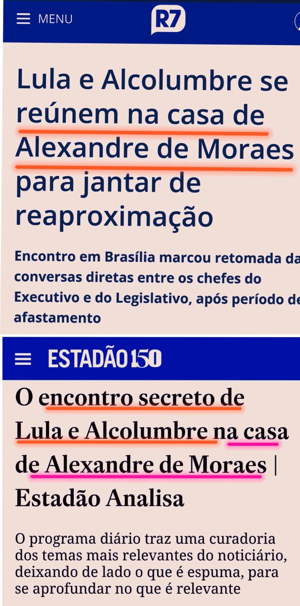 NunesOliveira33's tweet photo. .
📌 - Não deixa de ser curioso ver uma reportagem de Bela Megale, de O Globo, relatar que a reaproximação entre Lula e Davi Alcolumbre teria sido articulada por ministros do STF. 
📍Se a informação estiver correta, o episódio inevitavelmente reacende o debate sobre os limites institucionais da atuação da Corte. 
📍O STF é o guardião da Constituição; quando ministros passam a exercer papel de articuladores políticos, é natural que surjam questionamentos sobre a separação entre os Poderes.

📌 - Não se trata de afirmar qualquer irregularidade, mas de reconhecer que esse tipo de bastidor alimenta a percepção de proximidade entre atores que deveriam manter papéis institucionais bem delimitados.
📍 A própria reportagem informa que o encontro ocorreu na residência do ministro Alexandre de Moraes e contou também com a presença do ministro Cristiano Zanin, em uma tentativa de reaproximar Lula e Alcolumbre após meses de distanciamento. 
📍Em um cenário de forte polarização, transparência institucional nunca é um detalhe.

#LimitesInstitucionais 
#MilitânciaPolitica
#CorteSupremaMilitando