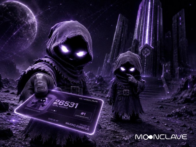 0xMalcomETH's tweet photo. Pulled my Moonclave Card off the loyalty page just now.
The purple hooded look and that points readout feel oddly personal, like itโs tracking me already.
Starting the climb.
@themoonclave #moonclavecard https://t.co/ganpeOPJiY