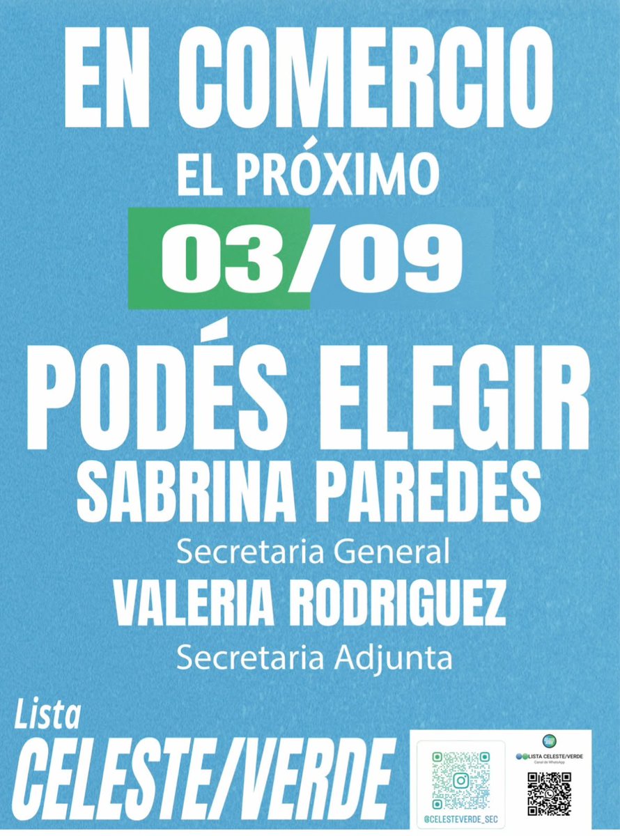 silvio_gramajo's tweet photo. Conocé algunas de nuestras propuestas:
El 3 de septiembre podés elegir 🗳️
Lista #CelesteVerde 🩵💚 https://t.co/UJuvemx5FO