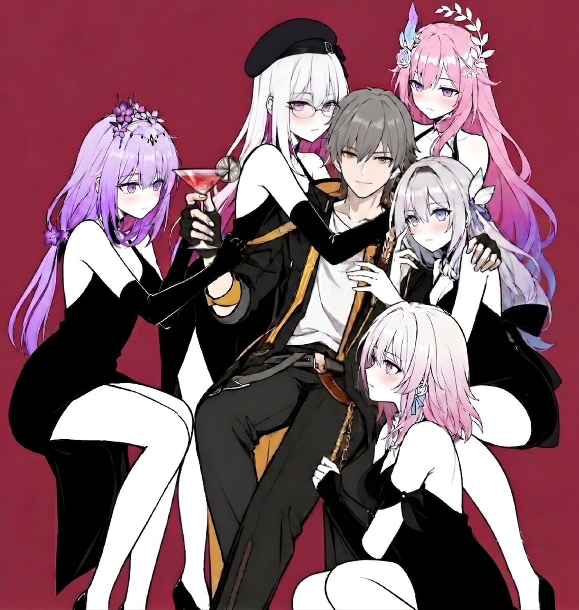 SuperVegetto508's tweet photo. The protagonist and his harem https://t.co/iVHjVlH7Ga