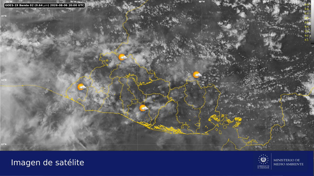 radar_sv's tweet photo. 🌧️ Cuidado con el clima se reportan lluvias en sectores Ahuachapán, Santa Ana, Chalatenango, La Paz y Morazán. #TraficoSV #ClimaSV 
Vía @MedioAmbienteSV https://t.co/Q6mjfN7M6G