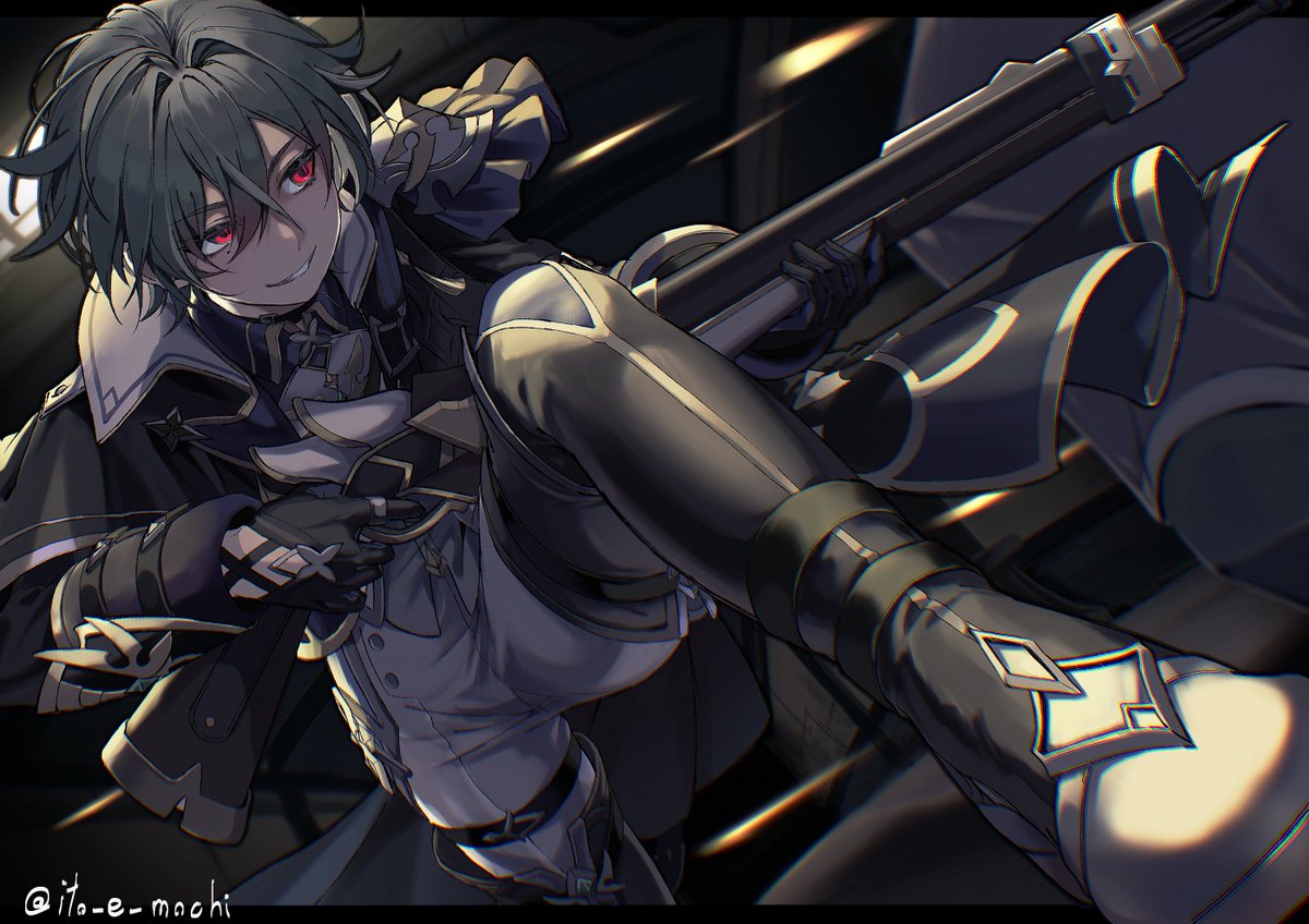 ito_e_mochi's tweet photo. ロェはマスケット銃使ったりするのかなーー！！と妄想して描いた絵 https://t.co/BIpVYnroRB
