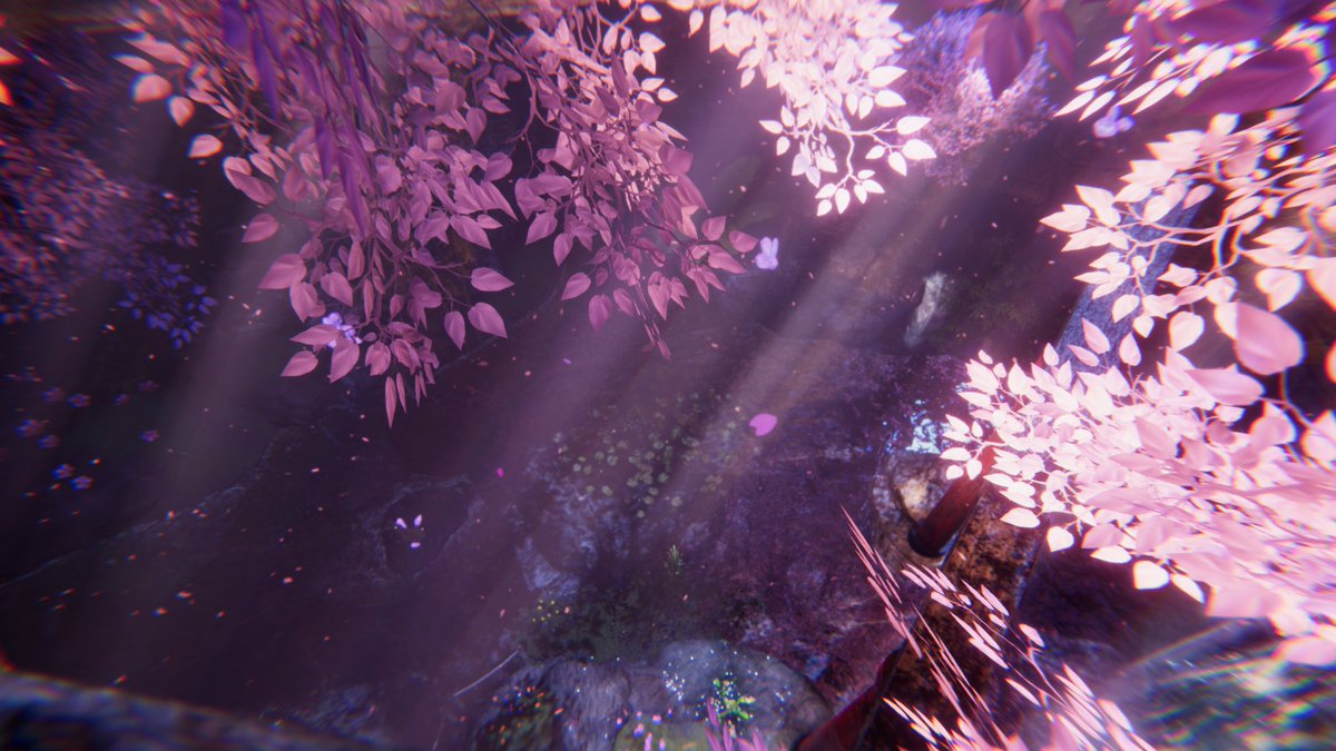 noami2539's tweet photo. Soft sunbeams falling over the ancient Torii and whispering waterfall. 🌊⛩️💜
瀧の 音と 木漏れ日に 佇む、神秘の 鳥居。

🌐: Severance ⁄ 断絶  
by : _Harim   

#VRChat
#VRChat_world紹介
#VRChatPhotography https://t.co/627Qavqlw9