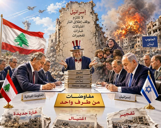 Qassem_hodroj_'s tweet photo. جيش الاحتلال يدخل الى منزل ليسرقه فينفجر فيه لغم فيعتبر هذا الامر خرقا لوقف اطلاق النار يستوجب شن غارات على المدنيين.
الوفد اللبناني المفاوض في روما يقترح مناطق تجريبية في العمق فيعتبر ان هذا مخالف لبنود اتفاقية الاطار وتدخل سافر من لبنان 
بالشؤون الاسرائيلية لأن له الحق وحده بأقتراح تلك المناطق.
عرف مقامه عند السلطة فتدلل.